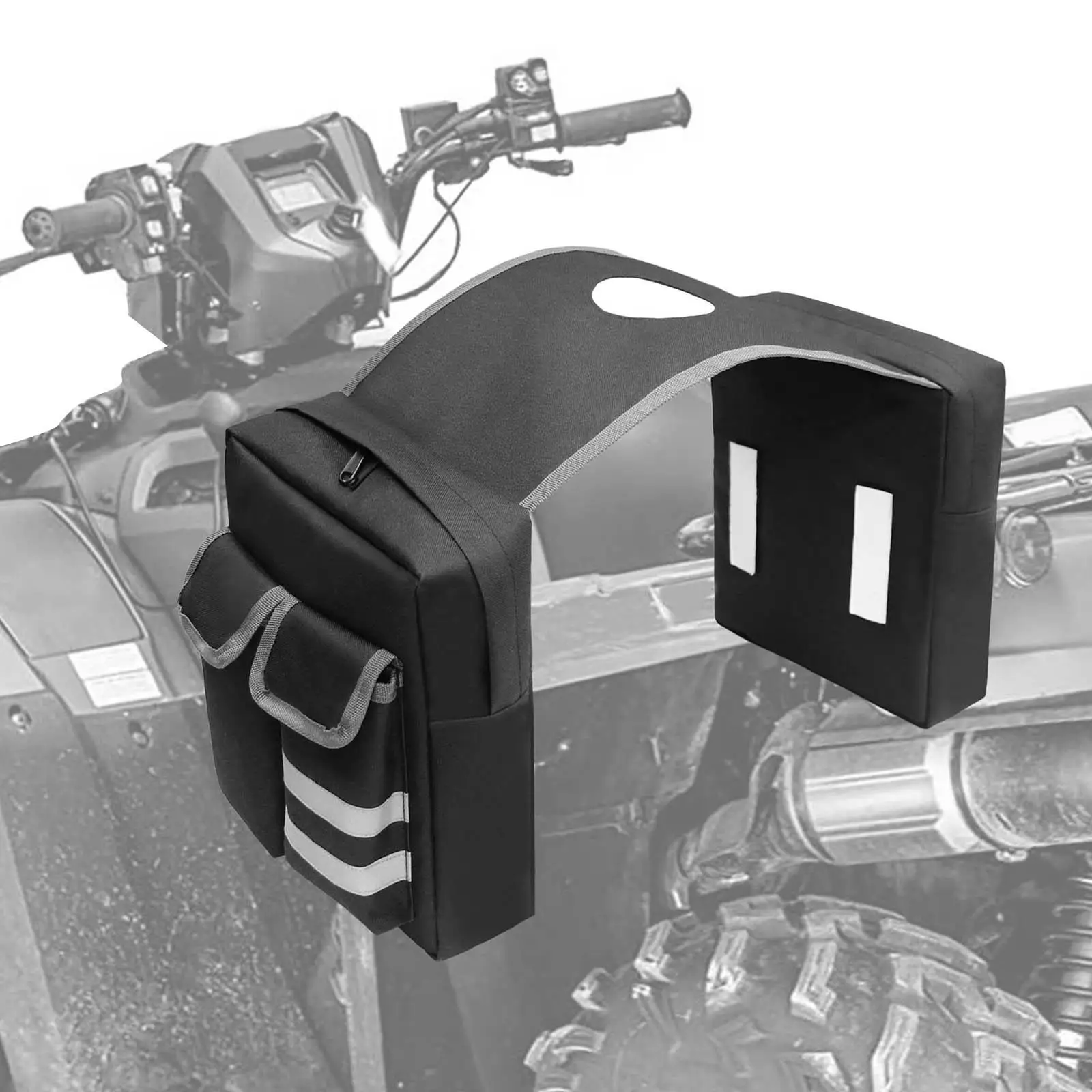 ATV Tank Saddle Bag Gas Tank Bag Hanging Universal Easy to Install Oxford Cloth
