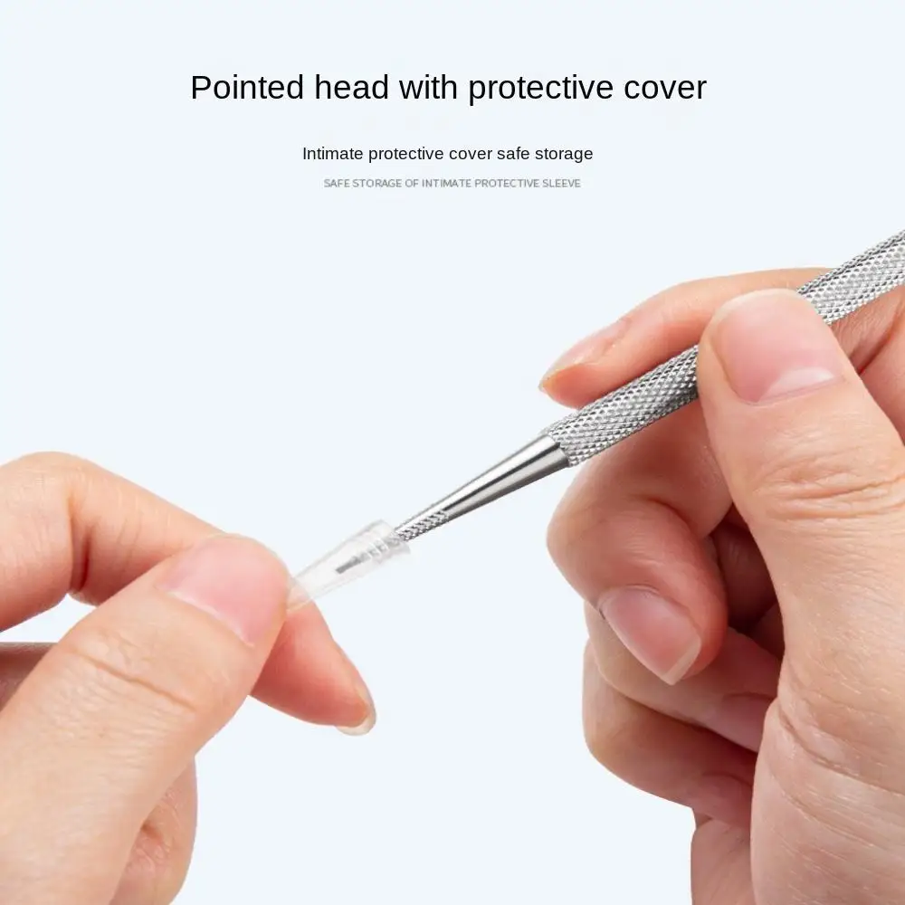 Women Nail Cleaning Tools Double Head Armour Remover Manicure Nail Cuticle Pusher Point Drill Stick Nail File Dead Skin Pusher