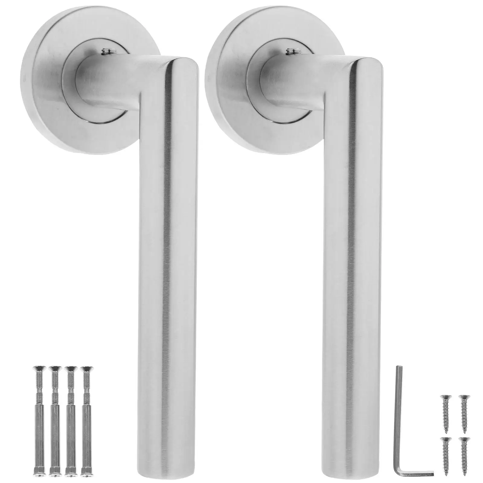 

Door Handles Interior Right Angle Mute Lock Old Fashioned Knob with Silver European Style