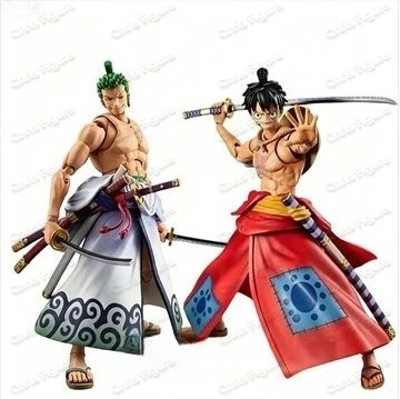 

[Fast Shipping] Megahouse MH VAH ONE PIECE Luffy Taro, Luffy, Zoro Taro, Zoro, Kazinokuni 1/9 Movable Figure Model Toys