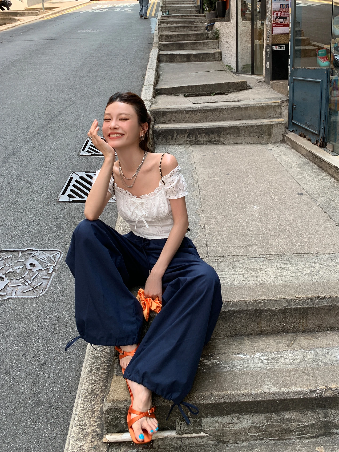 

DULA Pure Desire: Летний женский топ с кружевными вставками, корейский стиль, приталенный крой, хлопок, повседневный, модный, для офиса