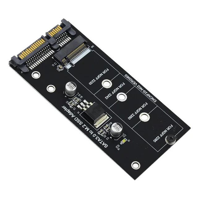 M.2 SATA Adapter M2 To SATA Adapter M.2 To SATA Adapter M.2 NGFF Converter 2.5Inch SATA3 Card B Key For 2230-2280 M2 SSD-N33R 4 M.2 SATA (NGFF) SSD to 2.5" SATA III Adapter – B Key / B+M Key, 2230 to 2280 – view 4