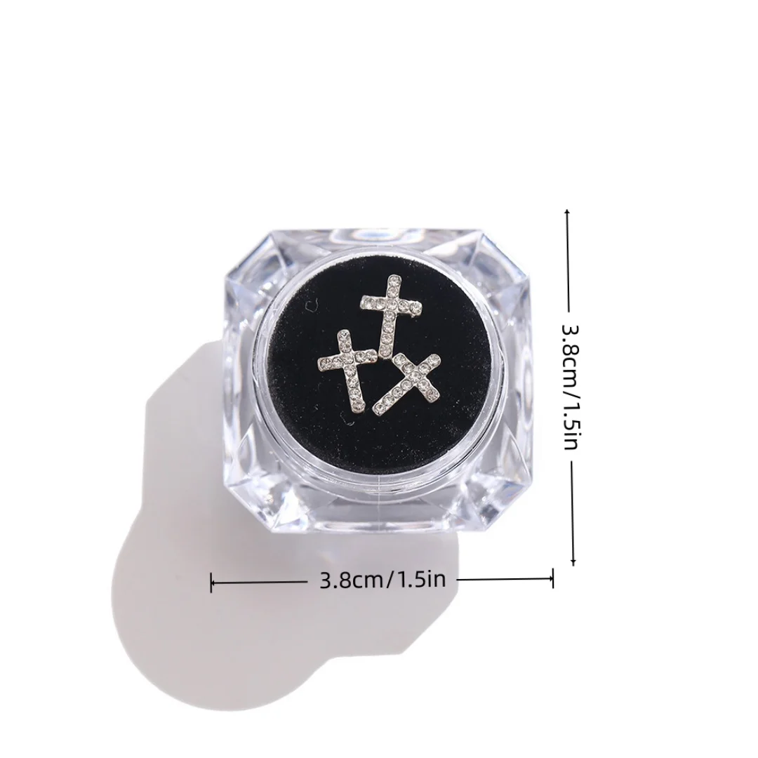 3 stks/doos Tand Gem DIY Sieraden Tandheelkundige Edelstenen Hart Ster Maan Vorm Schoonheid Metalen Tand Kristallen Sieraden Ornamenten Monddecoratie