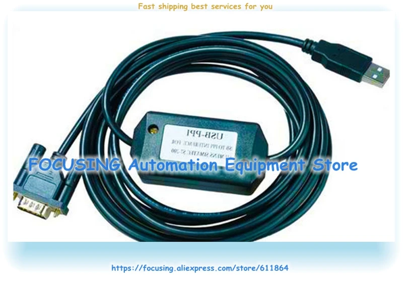 Novo cabo de programação USB-PPI para S7-200 PLC PPI versão USB 6ES7 901-3DB30-0XA0 Win7 1 ano de garantia