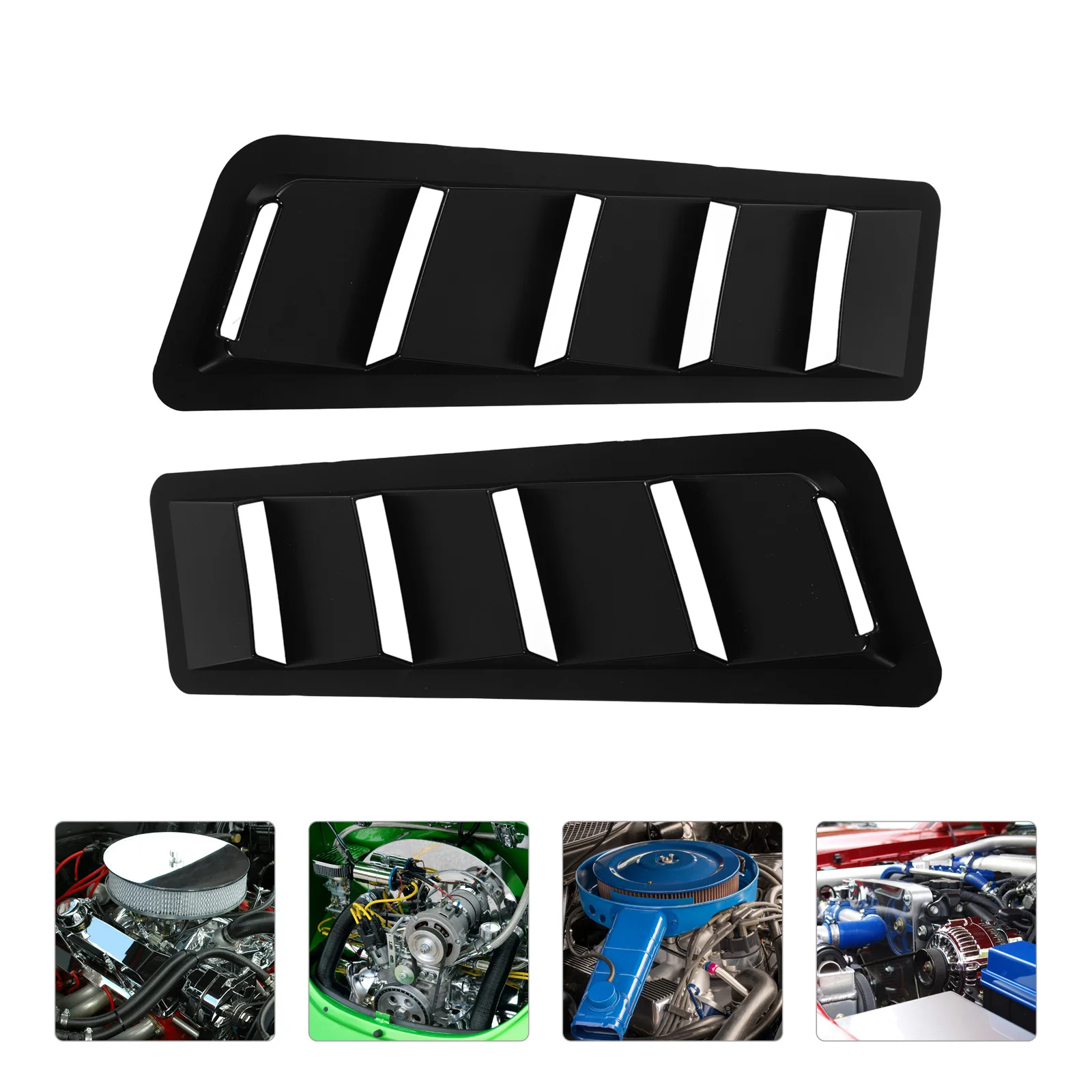 

2Pcs Automotive Hood Vents Stylish Design Easy Installation Car Intake Hood Vent Cover for Most Car Models Vehicle Side Vent