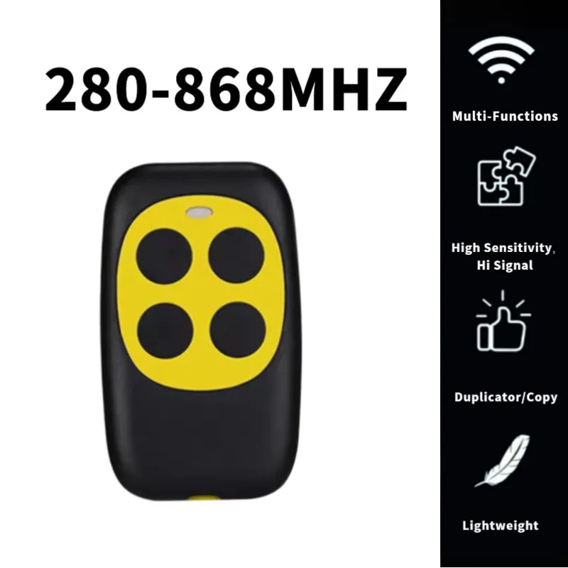 

Multi-Frequency Copy Remote Control Multi-Function Key Rolling Shutter Door Electric Garage Door Remote Control 433Mhz 4 Key Cod