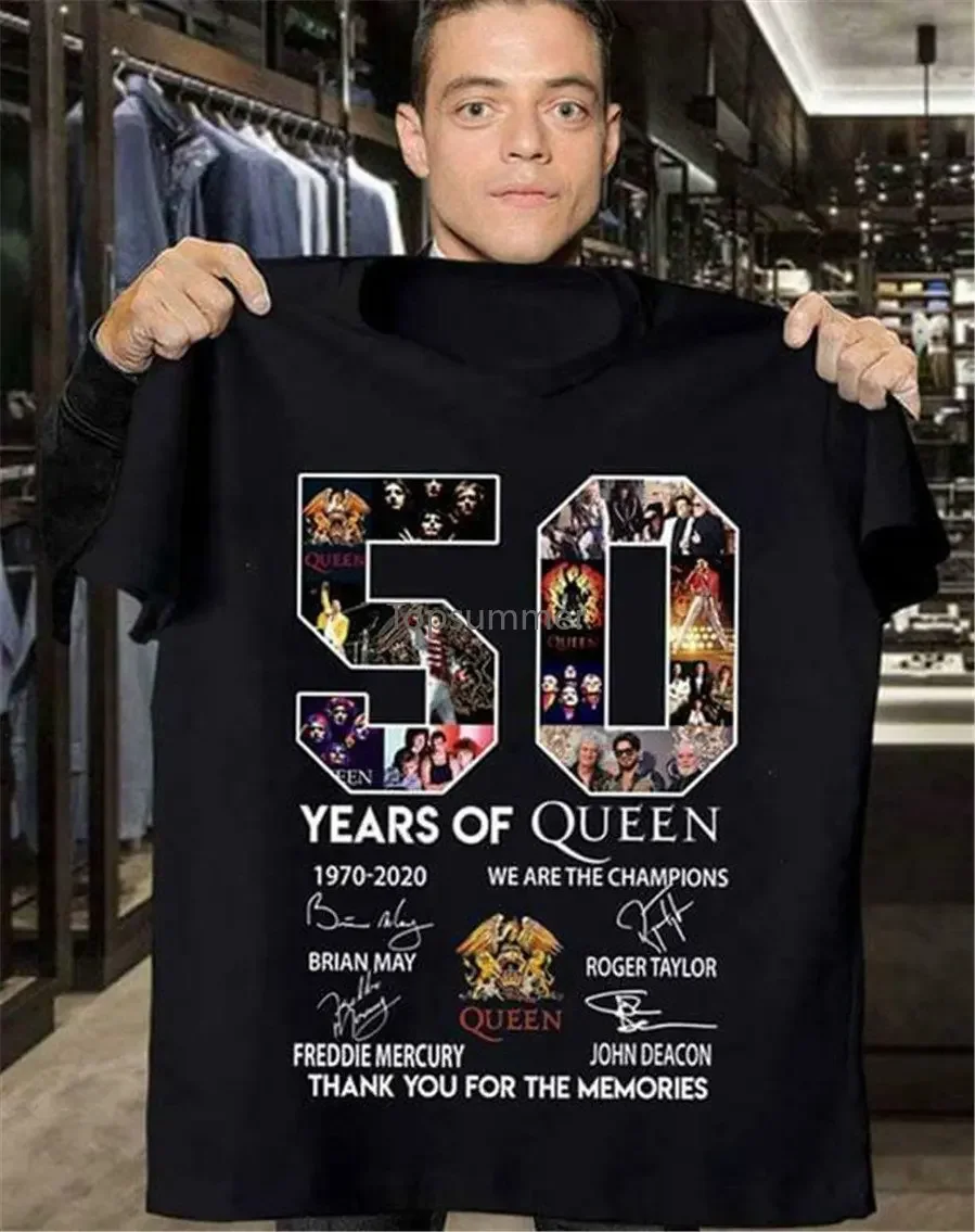 Queen 50 Years Thank You For The Memories T-Shirt Loose Size Tee Shirt