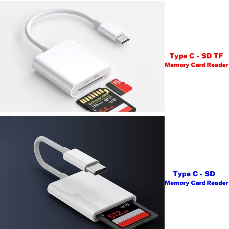 

USB Type C SD TF Memory Card Reader Adapter for Samsung Huawei XiaoMi SD TF Card Reader Data Converter For Macbook Laptop Phone