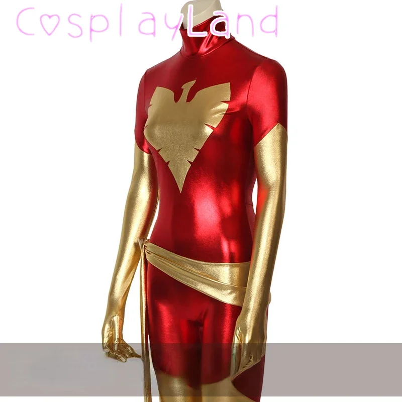 X Phoenix Jean Grey Cosplay Costume pour femme, Zentai Smile Hero, Costume de batterie, Combinaison trempée, Ceinture, Carnaval, Halloween Comic Con, Roleplay