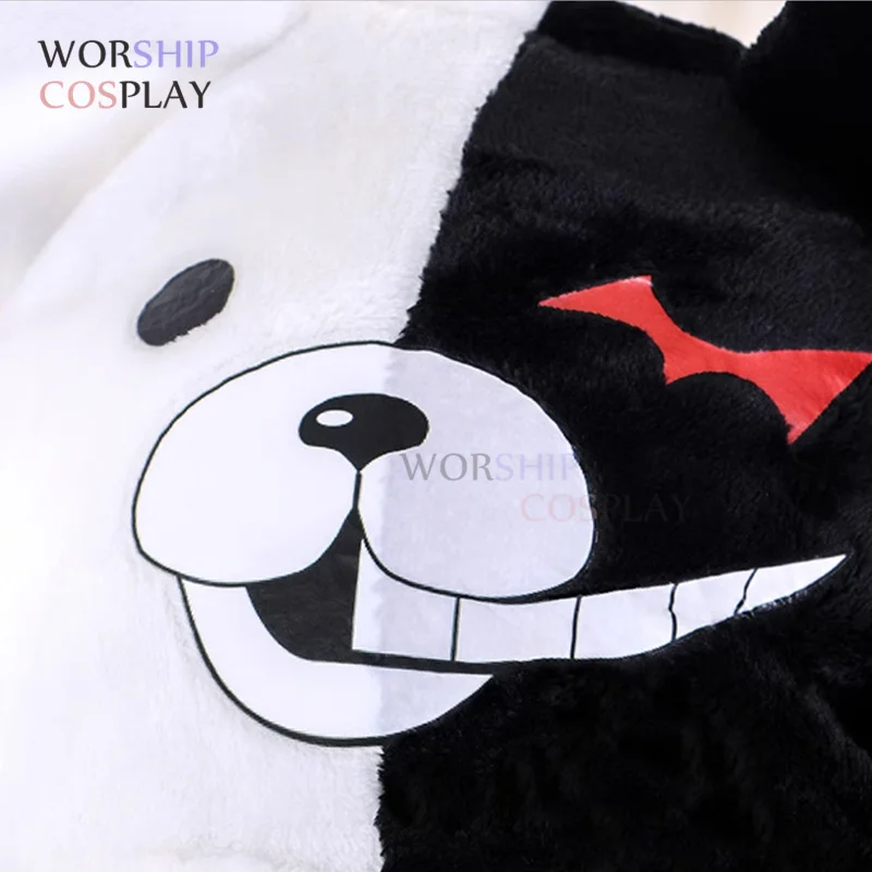 Dangan Ronpa Danganronpa Cosplay Hair Clip Junko Enoshima Mono Kuma Mono White Black Bear Headwear Girl Gift Scarf