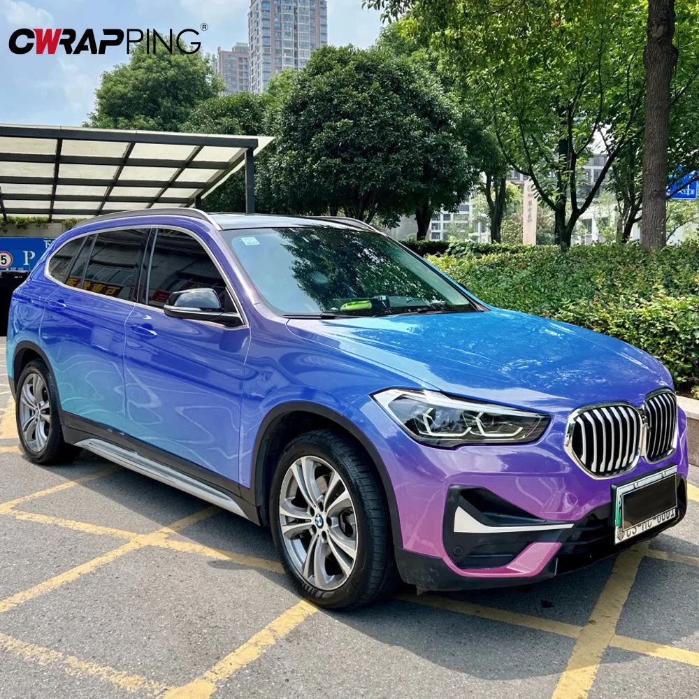 

Rainbow Electroplating Blue Film Waterproof Motorcycle Adhesive Vinyl Paper for Car Foil Car Tuning Accessories Auto Motorcycles