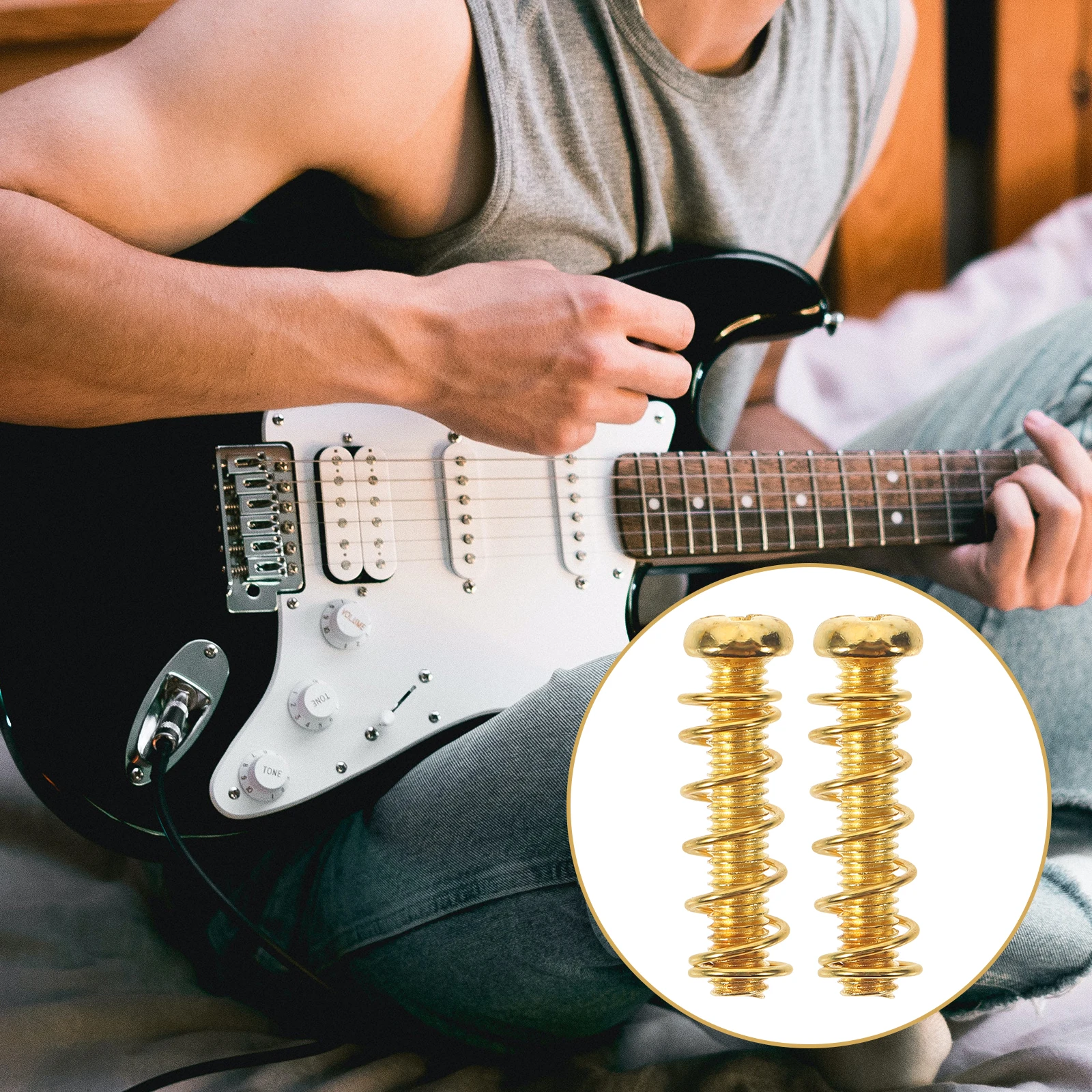 

1 set Guitar Bridge Saddles Screws String Locking Metal Parts For Electric Guitar Replacement Bridge Accessories Fastening