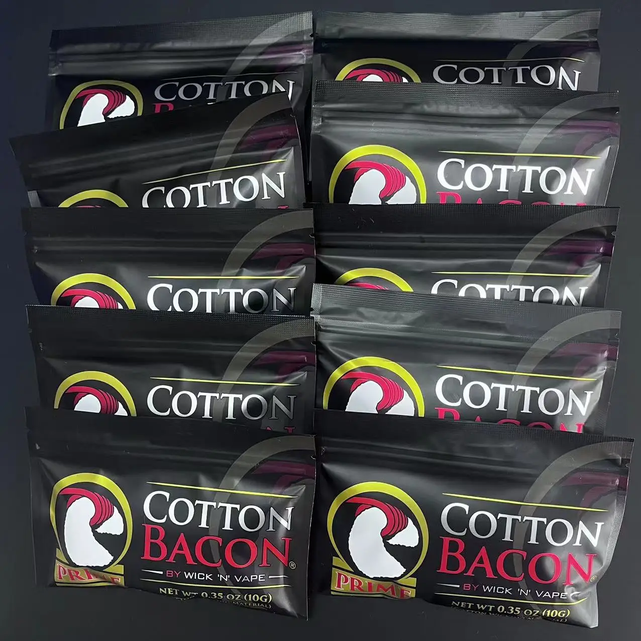 10Park 100% 2.0 Organic Cotton Bacon Prime Gold Version Bacon Cotton For RDA RTA Tank Coil Wire DIY Tool Accessories