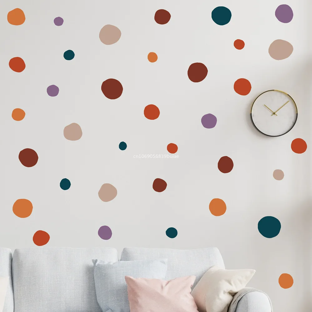 Multi-Color Polka Dots Wall Stickers Vinyl Decals Circle Wall Stickers for Kids Baby Bedroom Living Room Wall Decor 여자 알몸 오나홀