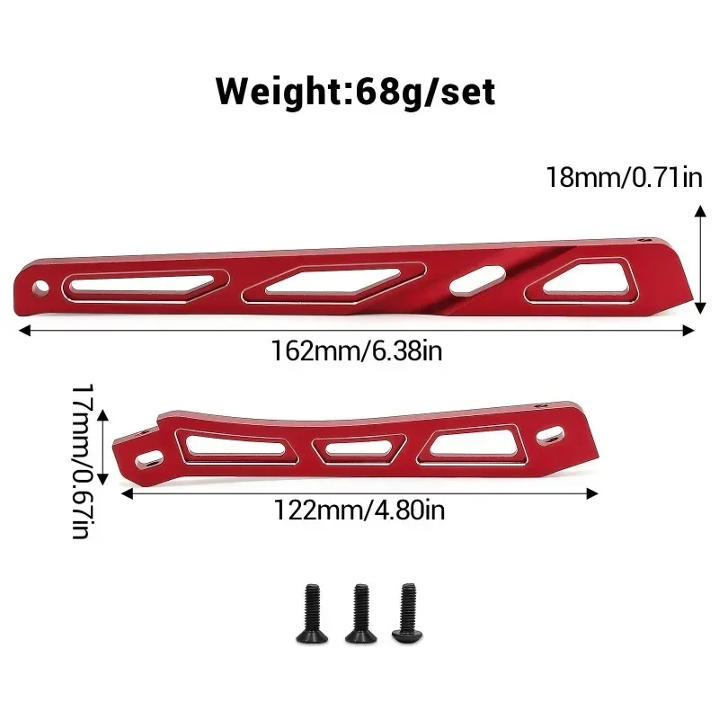Aluminum Alloy Chassis Front and Rear Support Replacement ARA320555 for Arrma1/8 Kraton Outcast BLX 6s RC Car Metal Upgrade Acce