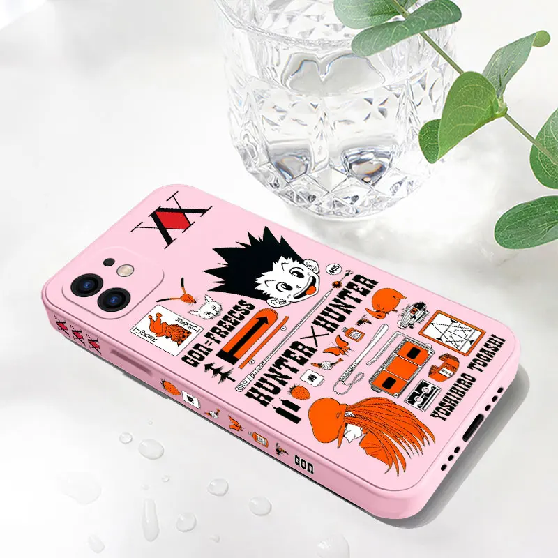 Anime Hunter X Hunter Phone Case For iPhone 15 14 13 12 11 Pro Max Mini X XR XSMAX SE20 8 7 6S Plus Soft Liquid Silicone Cover