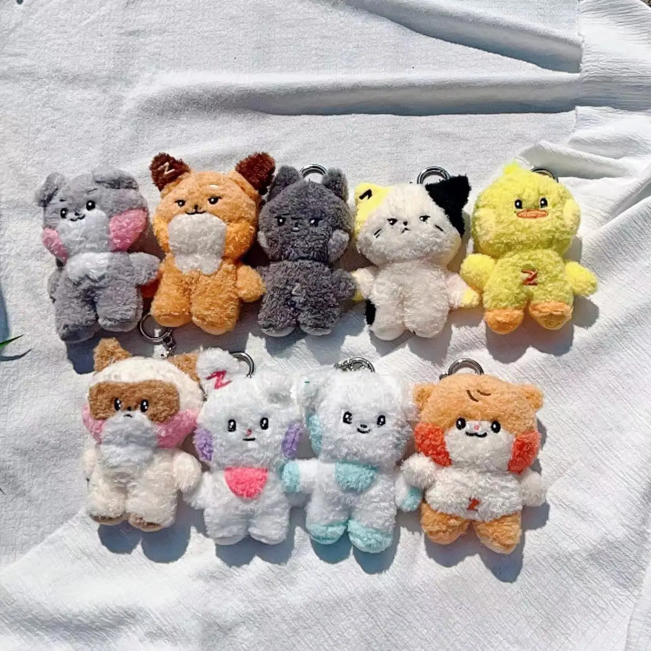 Kpop ZB1-llaveros de peluche de algodón PP, juguete suave y corto de dibujos animados de ZERONI, perro, gato, conejo, regalo para Fans, novedad