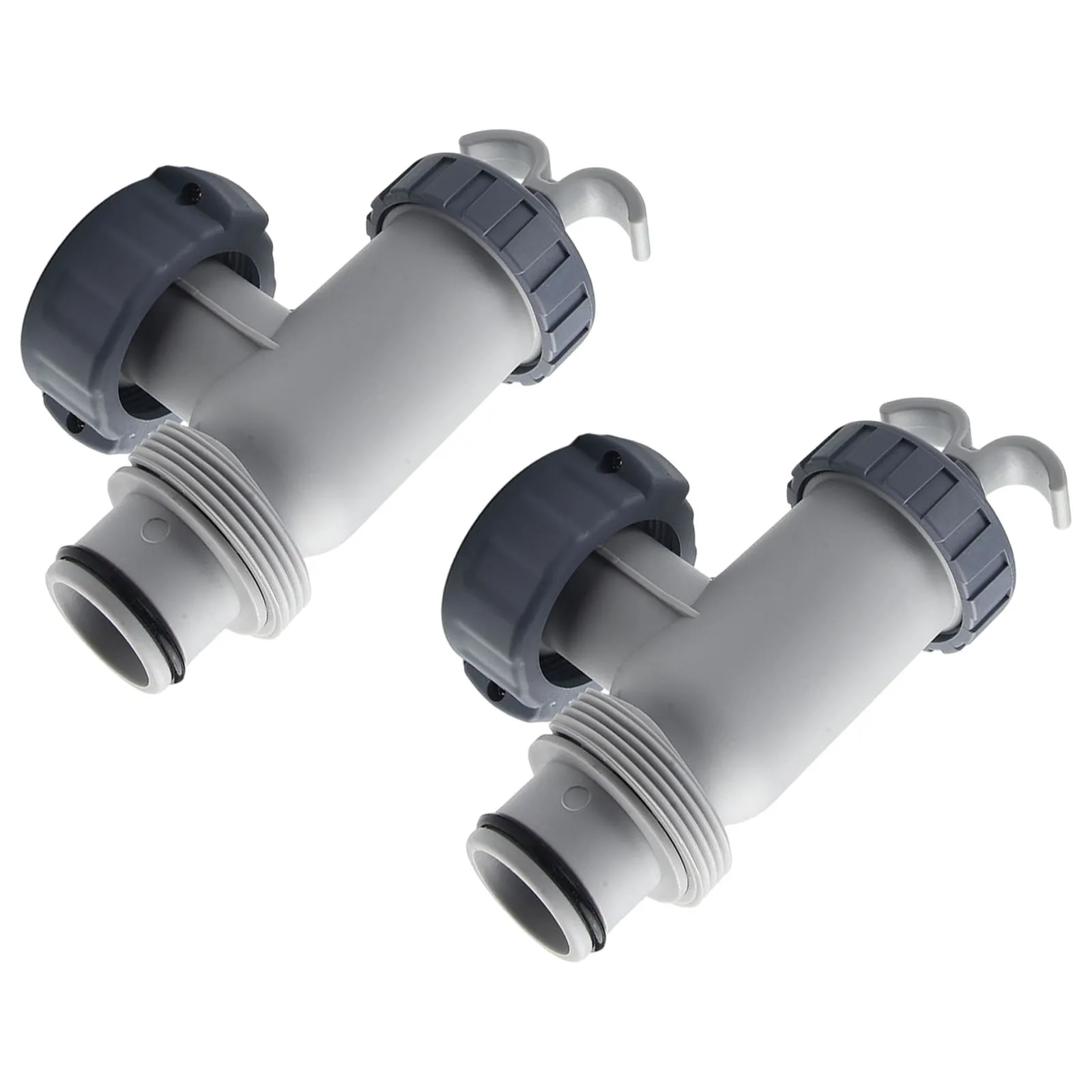 2 Set For Intex Above Ground Plunger Valves Hose Adapters For Filter Pump Connections 1.25\