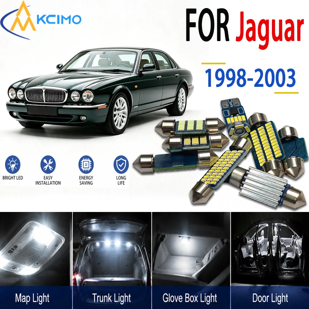 LED Interior Light Bulbs for Jaguar XJ X308 XJ8 XJR 1998-2003 Canbus Error Free Plug And Play Auto Indoor Lighting Accessories