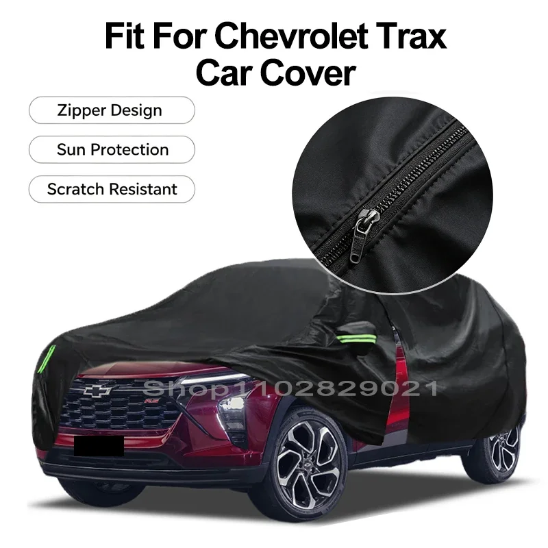 Zipper Door Waterproof Car Cover For Chevrolet Trax Windproof Dustproof UV Protection All Weather Auto Protector