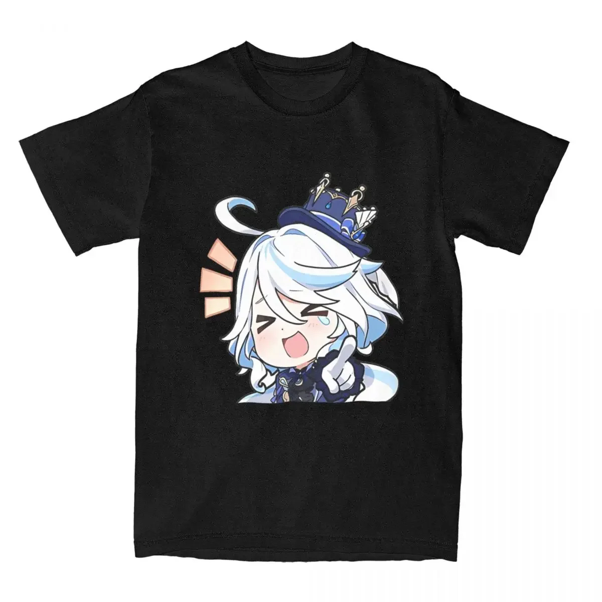 Men Women Cute Furina Genshin Impact Game Lover T Shirts Merch games Pure Cotton T-shirt Clothes Funny Tees Printed