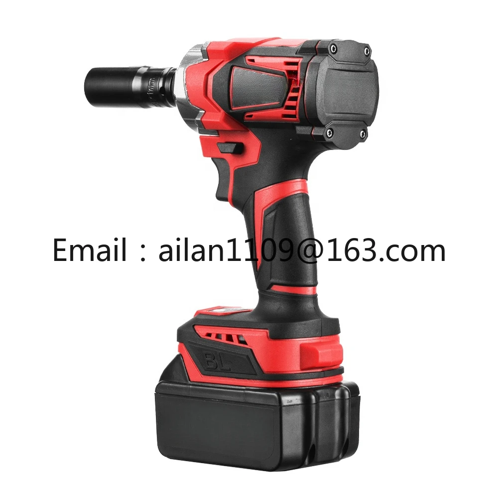 1200N.M Torque Brushless Electric Impact Wrench Cordless Wrench Power Tool with 588VF Battery 1/2