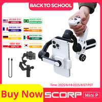 FeiyuTech Scorp Mini-P 3-Axis Handheld Gimbal for Smartphone Handle Grip, AI Tracker, Fill Light, 520g load, for iPhone Android