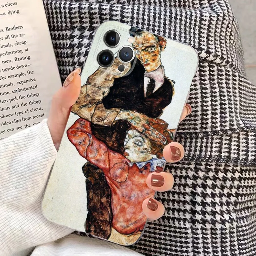 Egon Schiele Phone Case For iPhone 15 14 11 12 13 Mini Pro XS Max Cover 6 7 8 Plus X XR SE 2020 Funda Shell