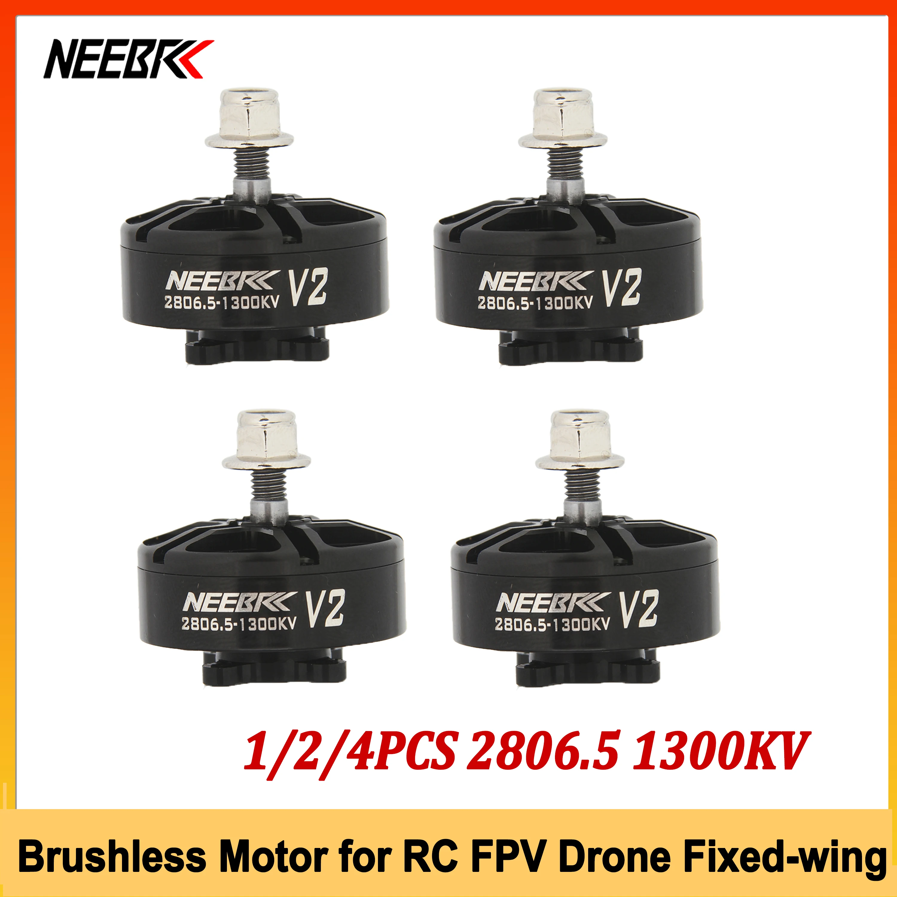 

NEEBRC 2806.5 1300KV V2 Outrunner Brushless Motor 3-6S for 7inch RC FPV Racing Drone Fixed-wing APEX Mark4 Mark5 7040 Propellers