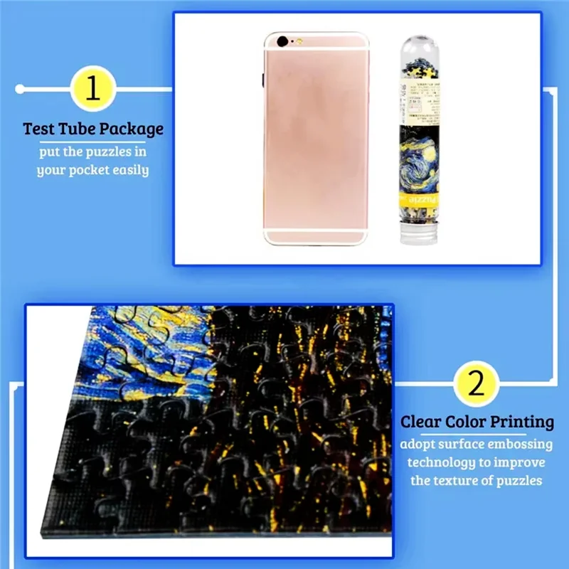 150PCS กระเป๋าจิ๊กซอว์ Multi-ประเภทภูมิทัศน์ปริศนาเกมหลอดทดสอบบรรจุภัณฑ์ Travel ปริศนาของเล่น DIY จิ๊กซอว์ปริศนาของเล่นเด็ก