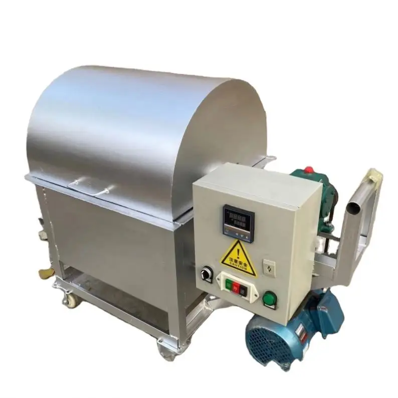 

Automatic Drum Type Sesame Melon Seeds Nuts Frying 1.2Kw Hot Sale High Efficiency Industrial Peanut Roasting Machine