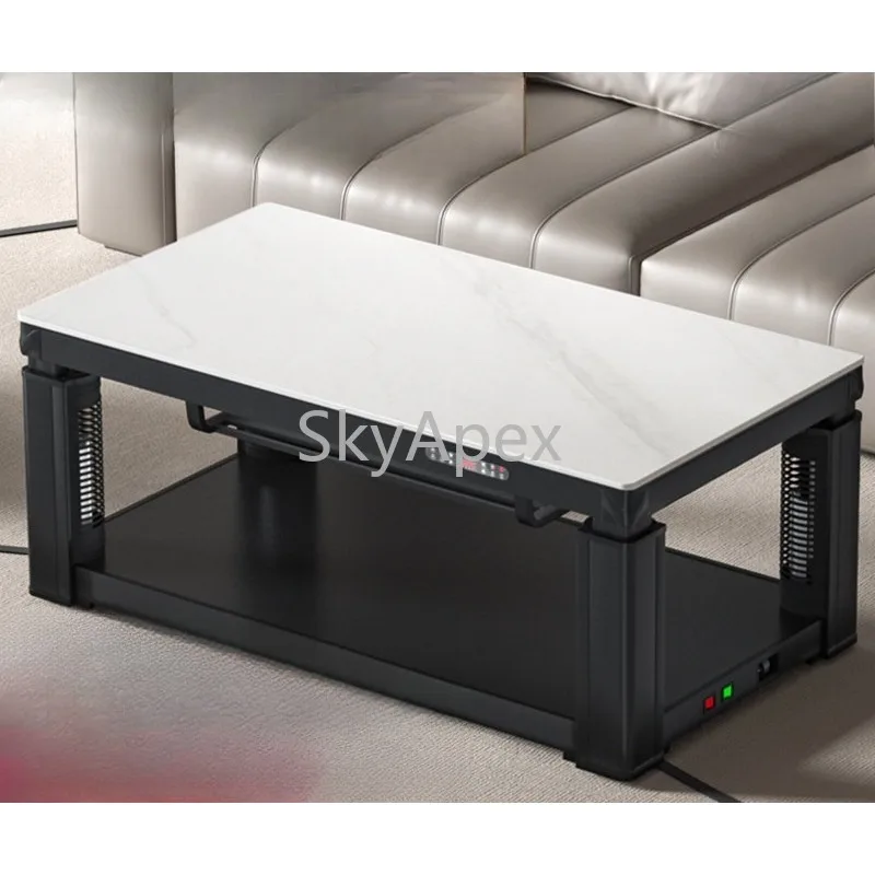 Multifunctional Electric Heating  Table Fire Pit  Tea Table Lifting Fast Heating Safe  For Home Living Room Heater Roasting Desk