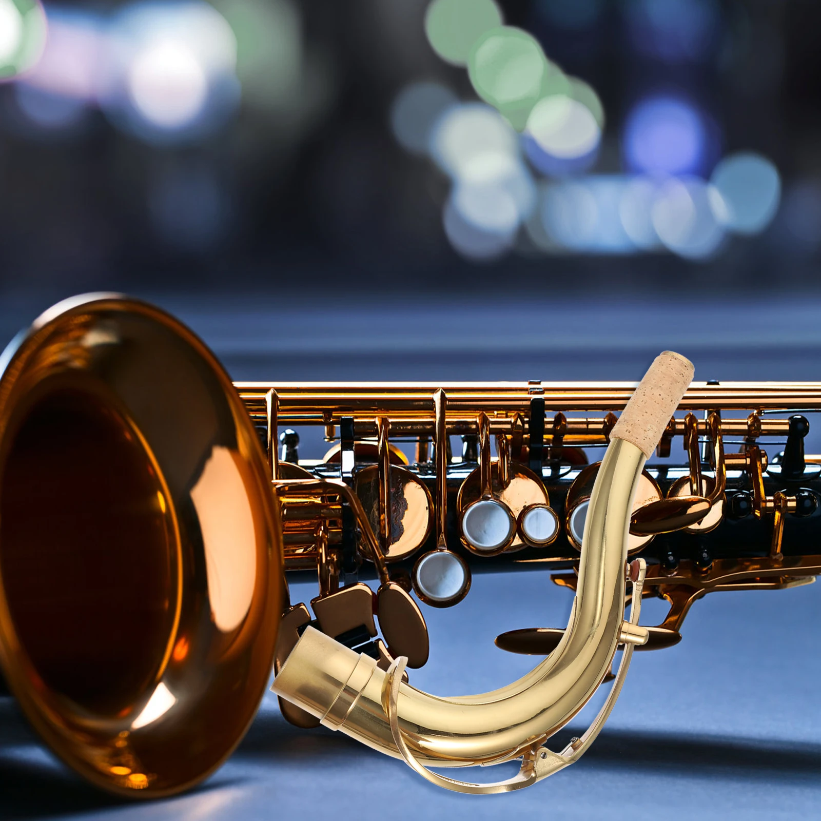 

Brass Small Elbow Saxophone Replacement Accessory Bending Golden Durable Practical Easy Adjust Suitable Pros Amateurs Musical