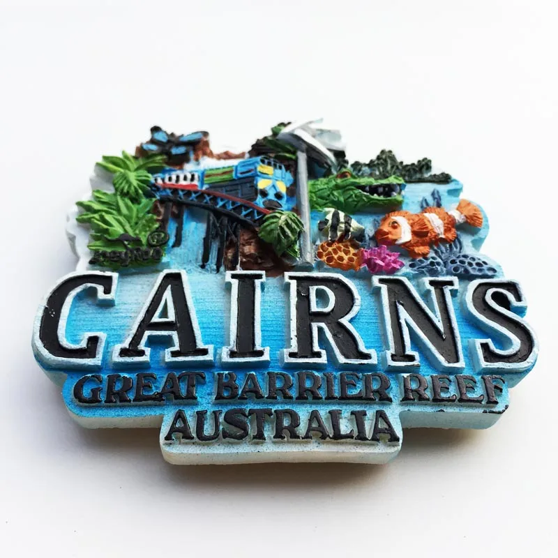 Fridge magnet Australia Keynes map shaped decoration resin refrigerator magnet tourist souvenir message post