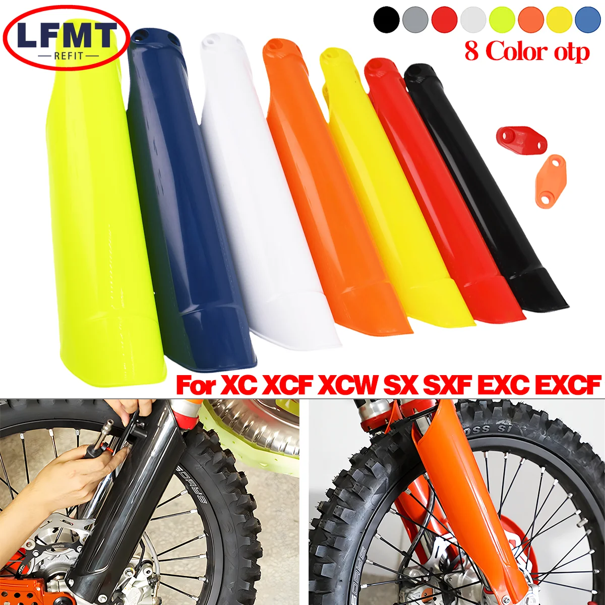 

Motorcycle Shock Absorber Guard Fork Protector Cover For Husqvarna TE FE TX FX TC For KTM EXC EXCF SX SXF XC XCF XCW 2016-2024