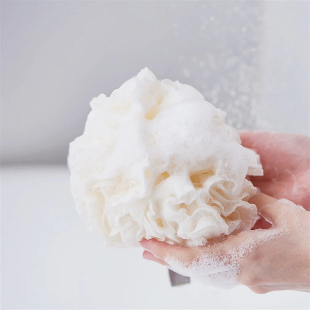 Soft Mesh Large Ball Bath Sponge Balls Lace Cleaning Brush Shower Puff Body Cleaner Exfoliating Scrubbers Bathroom Supplies