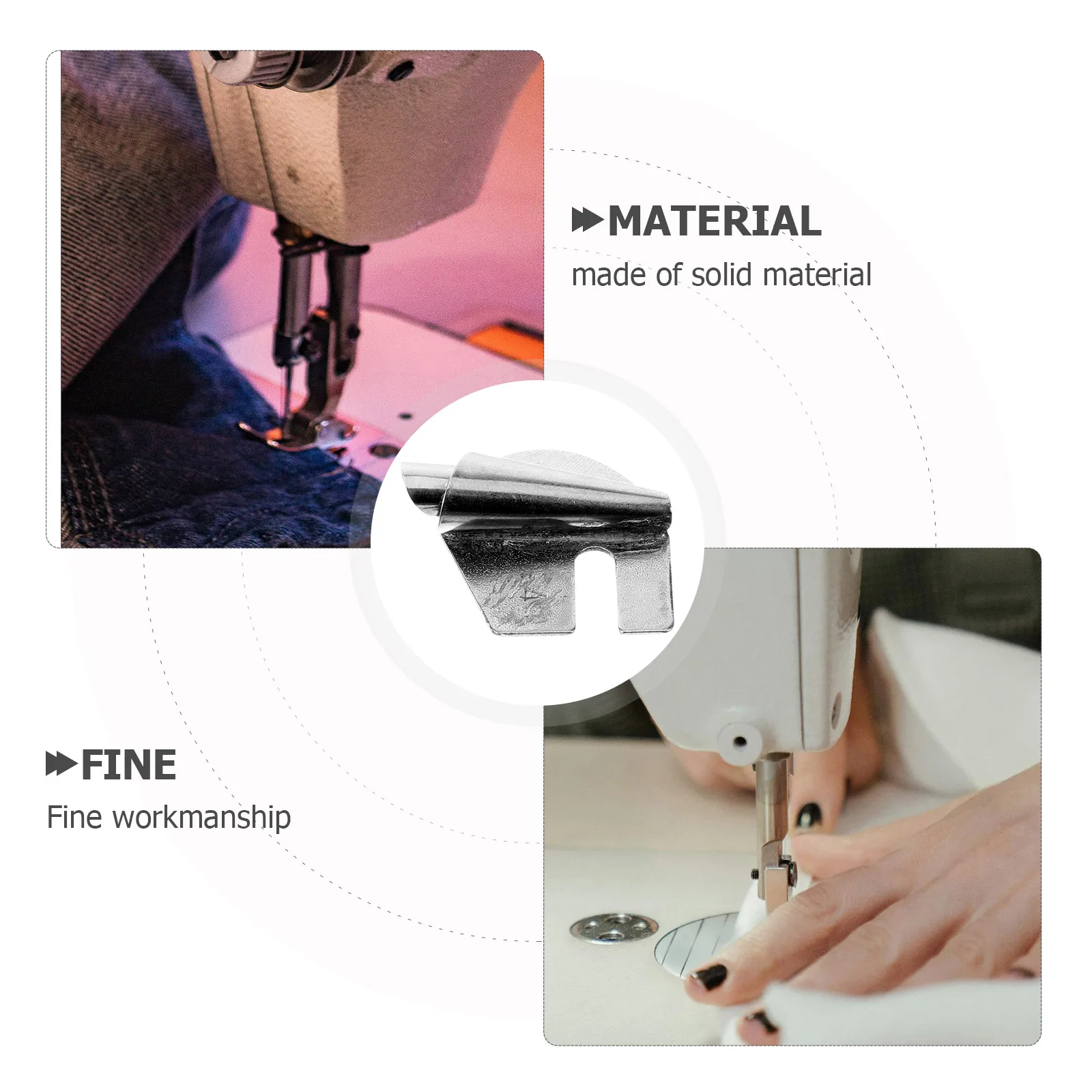 

3pcs Rolled Hem Foot Sewing Machine Binder 3mm 4mm 5mm Silver Small Seamer Right Angle Edges Universal Household Easy Install