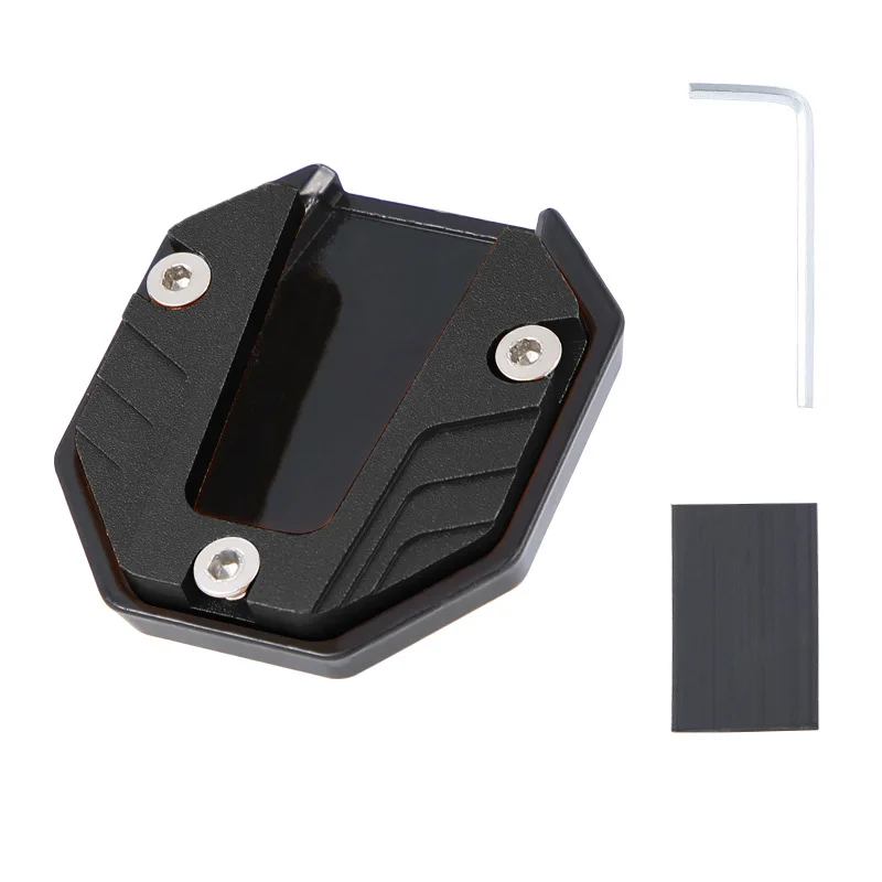 Durable Motorcycle Side Kickstand Enlarger Base,CNC Aluminum Anti Slip Stand Support Plate,Modified Part For Electric Bike,Scoot