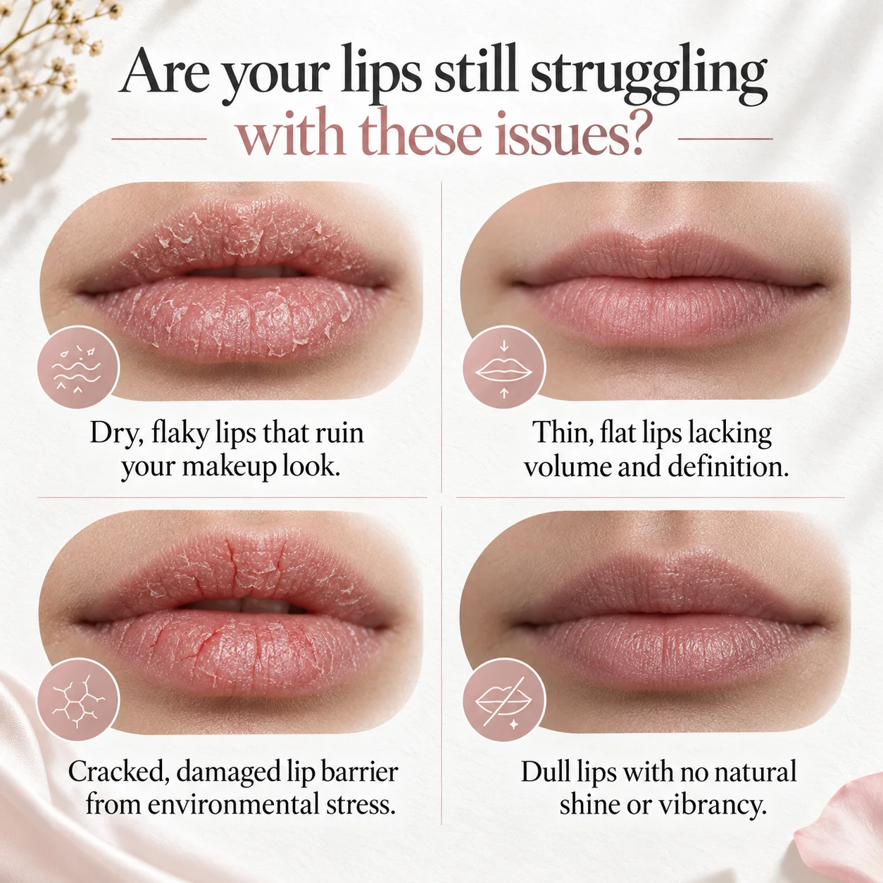 PDRN Peptide Glossy Lip Balm 10g, Hydrating Plumping Lip Gloss for Dry Lips, High Shine Moisturizing Lip Treatment for Soft Smoo