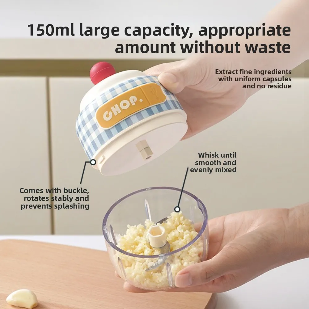 Portable Electric Garlic Chopper Detachable Multifunctional Food Processor Mini Wireless Handheld Garlic Crusher