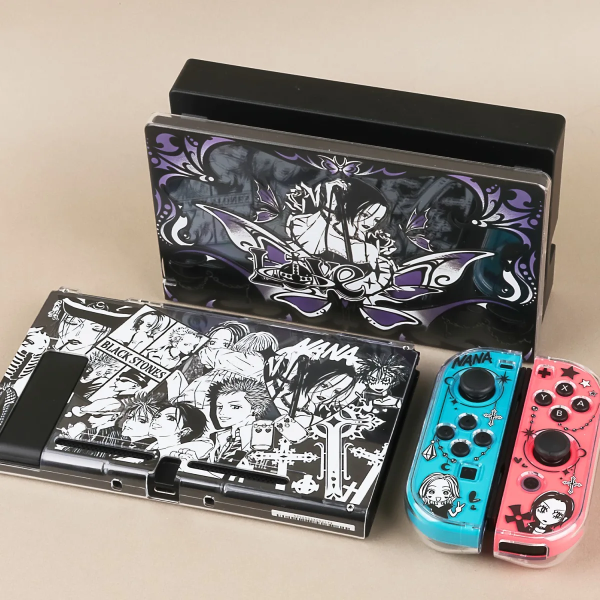 Image of NANA Klare Schutzhülle Kompatibel mit Nintendo Switch oder Switch OLED - Abnehmbare Hartschale mit Anime-Design