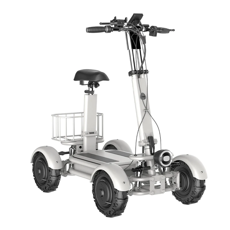 All-terrain 4-wheeled electric vehicle sturdy, lightweight, electric ATV