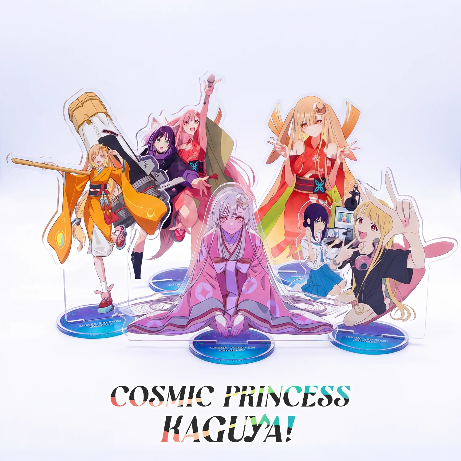 Anime Cosmic Princess Kaguya! Acrylic Stand Kaguya Main Characters Keychain Pendant Car Key Chain  Desk Decor Otaku Fans Gift