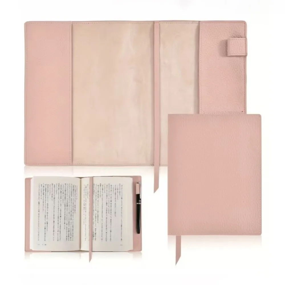 Simple A5 Notebook Cover Replaceable PU Leather Book Protective Cover Solid Color Notebook Leather Cover Home Office Use