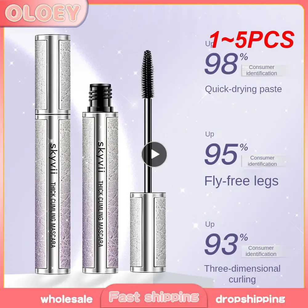 1~5PCS Gradient Mascara Sweat Proof Long Roll Thick Natural Mascara Gradient Stretch Eye Makeup Waterproof Mascara