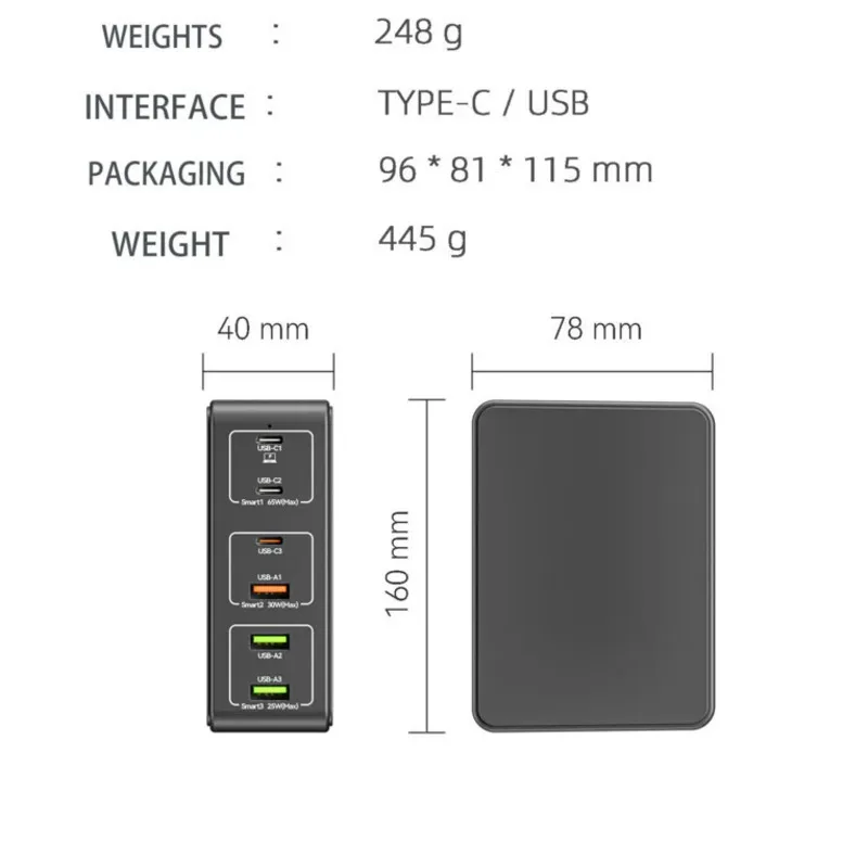 Multi functional 6port USB Wireless Fast Charging Station Visual Current Detection Charger For Mobile Phone iPad Flash Charging