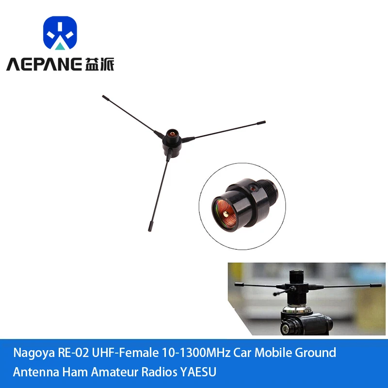 NAGOYA RE-02 UHF-F 10-1300MHz Mobile Car Radios Ground Base Station Antenna for KENWOOD MOTOROLA YAESU ICOM