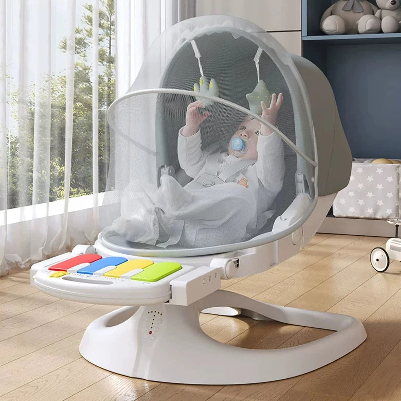 Baby Rocking Chair Baby Soothing Chair Fitness Frame Multifunctional Electric Baby Cradle Infant Reclining Chair With Bluetooth