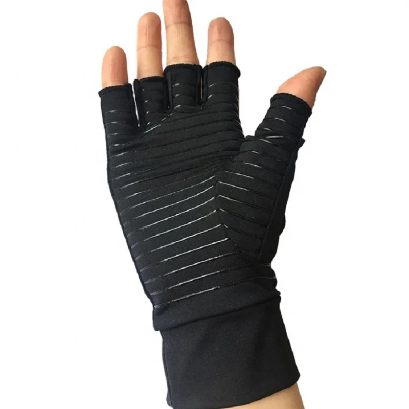 

Copper Fiber Anti-Articular Compression Chemotherapy Gloves Relieve Pain Half Finger Stent Treatment Anti-Slip Gloves