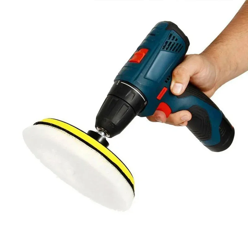 5 pz 3 pollici kit di lucidatura tampone per lucidatura auto ceretta spugna disco ruota di lana auto cura della vernice lucidatore tamponi gadget per auto